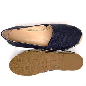 Kate Spade Gianna Navy Leather Espadrilles NWOT